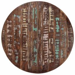 Berkfield Home Green Dining Table Ã˜110x78 cm Solid Wood Reclaimed & Steel in Brown - Size: 110x78 cm - thumbnail 6