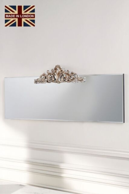 Yearn Mirrors Art Deco Versatile Wall Mirror 119(w)x51cm(h) in Black