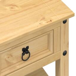 Berkfield Home Beautiful Coffee Table with Drawers Corona 85x50x45 cm Solid Wood Pine in Light Brown - Size: 85 x 50 x 45 cm - thumbnail 7