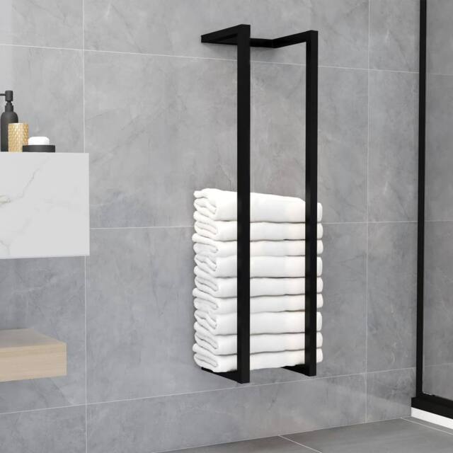 Berkfield Home Towel Rack Black 25x20x95 cm Iron - Size: 25 x 20 x 95 cm - image 1