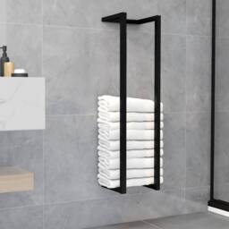 Berkfield Home Towel Rack Black 25x20x95 cm Iron - Size: 25 x 20 x 95 cm - thumbnail 1