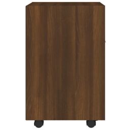Berkfield Home Side Cabinet with Wheels Brown Oak 33x38x60 cm Engineered Wood - Size: 33 x 38 x 60 cm - thumbnail 4