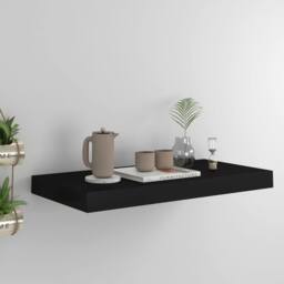 Berkfield Home Floating Wall Shelf Black 50x23x3.8 cm MDF - thumbnail 2