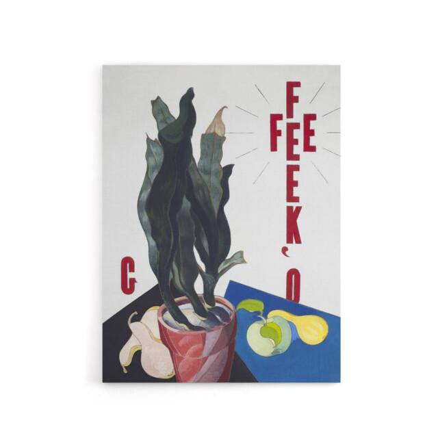 "Artery8 O Keeffe Stylised Poster Portrait Demuth Canvas Wall Art Print in White - Size: W12"" x H16""" - image 1