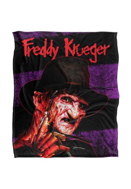 Warner Brothers Nightmare On Elm Street Silky Touch Super Soft Throw Blanket 152x127cm in White - Size: 152x127 cm - image 1
