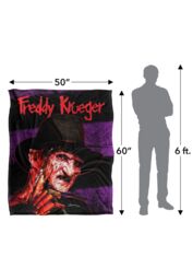 Warner Brothers Nightmare On Elm Street Silky Touch Super Soft Throw Blanket 152x127cm in White - Size: 152x127 cm - thumbnail 3
