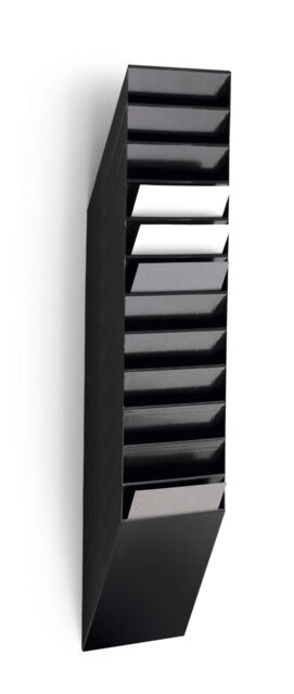 Durable FLEXIBOXX 12 Wall Mounted Literature Tray - A4 Portrait - Black - Size: 1 Pack - image 1
