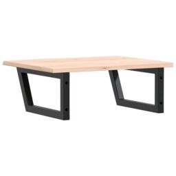 Berkfield Home Basin Shelf Wall Mounted Steel & Solid Wood Oak in Brown - thumbnail 6