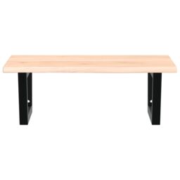 Berkfield Home Basin Shelf Wall Mounted Steel & Solid Wood Oak in Brown - thumbnail 4