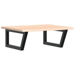 Berkfield Home Basin Shelf Wall Mounted Steel & Solid Wood Oak in Brown - thumbnail 2