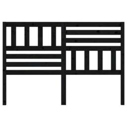 Berkfield Home Bed Headboard Black 126x4x100 cm Solid Wood Pine - Size: 126 x 4 x 100 cm - thumbnail 4