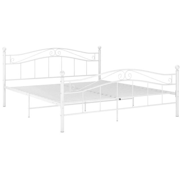 Berkfield Home Bed Frame White Metal 180x200 cm Super King - image 1