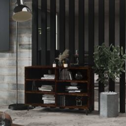 Berkfield Home Sideboard Smoked Oak 103.5x35x70 cm Engineered Wood in Brown - thumbnail 1
