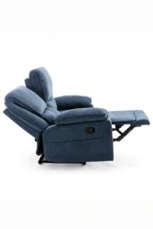More4Homes Sydney 2 Seater Fabric Manual Recliner Sofa in Blue - thumbnail 3