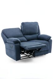 More4Homes Sydney 2 Seater Fabric Manual Recliner Sofa in Blue - thumbnail 2