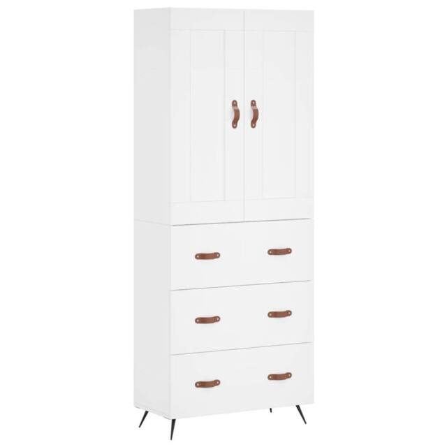 Berkfield Home Highboard White 69.5x34x180 cm Engineered Wood - image 1