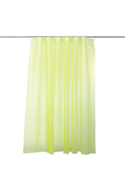 Neel Blue Shower Curtain With 12 Hooks, Mould & Mildew Resistant, Washable PEVA - 180x180cm in Green - Size: 180 cm width x 180 cm drop - image 1