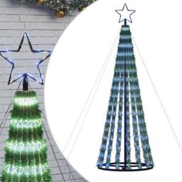 Berkfield Home Beautiful Christmas Tree Light Cone 275 LEDs Blue 180 cm - thumbnail 3