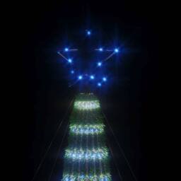 Berkfield Home Beautiful Christmas Tree Light Cone 275 LEDs Blue 180 cm - thumbnail 6