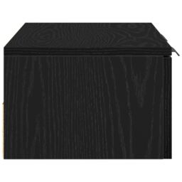 Berkfield Home Black Oak Wall Cabinet 68x30x20 cm Made from Engineered Wood - Size: 68 x 30 x 20 cm - thumbnail 8