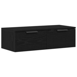 Berkfield Home Black Oak Wall Cabinet 68x30x20 cm Made from Engineered Wood - Size: 68 x 30 x 20 cm - thumbnail 5