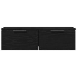 Berkfield Home Black Oak Wall Cabinet 68x30x20 cm Made from Engineered Wood - Size: 68 x 30 x 20 cm - thumbnail 7