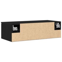 Berkfield Home Black Oak Wall Cabinet 68x30x20 cm Made from Engineered Wood - Size: 68 x 30 x 20 cm - thumbnail 6