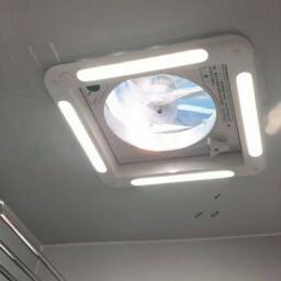 Havendro Roof Vent Fan Camper Van Caravan Skylight With 4 LED Lights in White - thumbnail 4