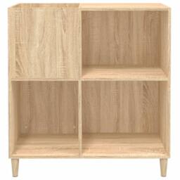 Berkfield Home Record Cabinet Sonoma Oak 84.5x38x89 cm Engineered Wood in Light Tan - thumbnail 5