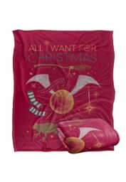 Harry Potter All I Want for Christmas Officially Licensed Silky Touch Super Soft Throw Blanket 152x127 cm in White - thumbnail 2