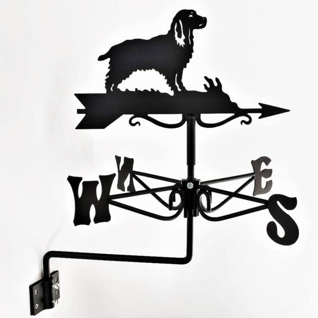 Buttercup Farm Mini Springer Spaniel Weathervane - Steel - L38xW38xH48.5 cm - Black - image 1