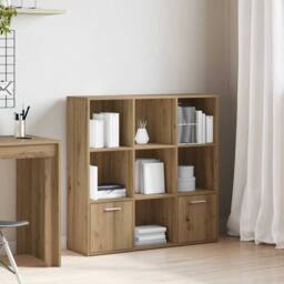 Berkfield Home Book Cabinet Artisan Oak 98x29x97.5 cm Engineered Wood in Brown - thumbnail 3