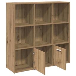 Berkfield Home Book Cabinet Artisan Oak 98x29x97.5 cm Engineered Wood in Brown - thumbnail 5