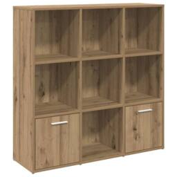 Berkfield Home Book Cabinet Artisan Oak 98x29x97.5 cm Engineered Wood in Brown - thumbnail 1
