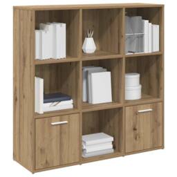 Berkfield Home Book Cabinet Artisan Oak 98x29x97.5 cm Engineered Wood in Brown - thumbnail 4