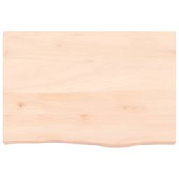 Berkfield Home Wall Shelf 60x40x(2-4) cm Untreated Solid Wood Oak in Light Tan - thumbnail 3