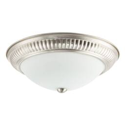 Happy Homewares Modern LED IP44 Flush Ceiling Light in with Movement Sensor in Metallic Silver - thumbnail 1