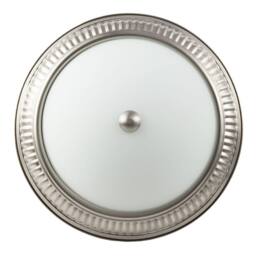 Happy Homewares Modern LED IP44 Flush Ceiling Light in with Movement Sensor in Metallic Silver - thumbnail 4