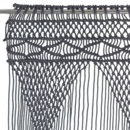 Berkfield Home Macrame Curtain Anthracite 140x240 cm Cotton - thumbnail 3