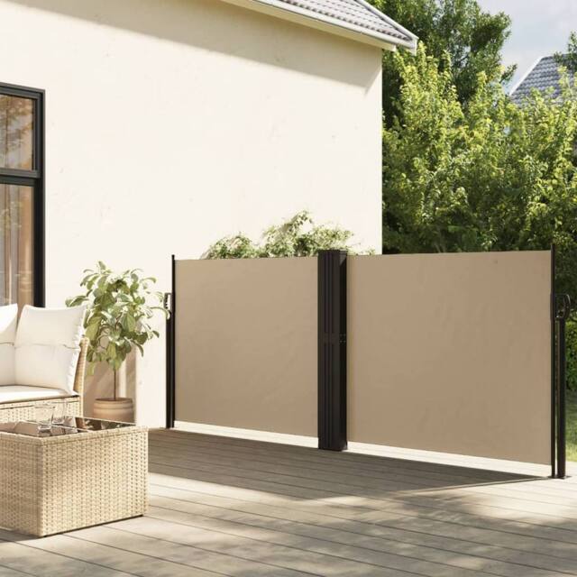 Berkfield Home Retractable Side Awning Beige 140x1200 cm - image 1