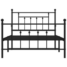 Berkfield Home Metal Bed Frame with Headboard & Footboard Black 107x203 cm - thumbnail 6