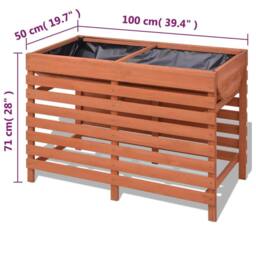 Berkfield Home Planter 100x50x71 cm Wood in Brown - Size: 100 x 50 x 71 cm - thumbnail 5