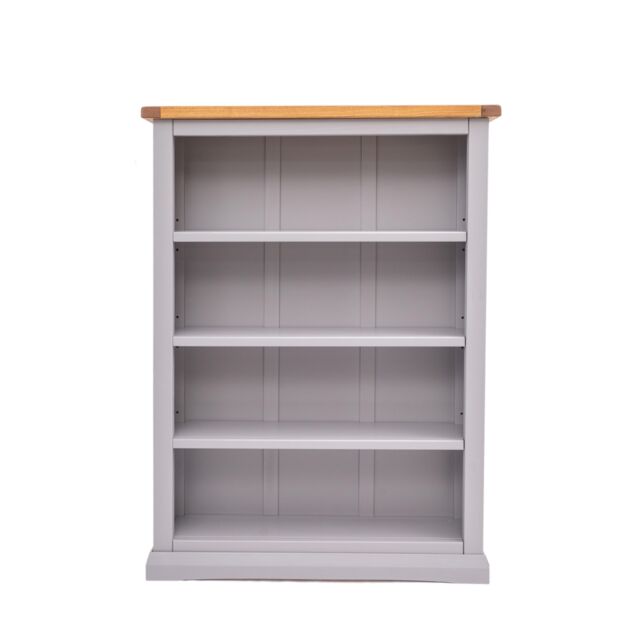 Cabinet Bits Bookcase with plinth 120x90x25cm in Grey - Size: 120 x 90 x 25 cm - image 1
