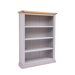Cabinet Bits Bookcase with plinth 120x90x25cm in Grey - Size: 120 x 90 x 25 cm - thumbnail 2
