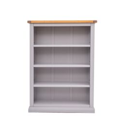 Cabinet Bits Bookcase with plinth 120x90x25cm in Grey - Size: 120 x 90 x 25 cm - thumbnail 1