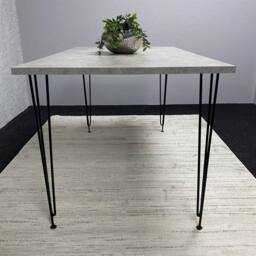 KOSY KOALA Modern Grey Rectangular Dining Table with Hairpin Legs - Compact Kitchen & Dining Room Table (L140) in Brown - thumbnail 7