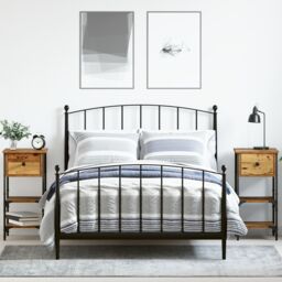 Berkfield Home Bedside Cabinets 2 pcs Old Wood 34x36x70 cm Engineered Wood in Brown - Size: 34 x 36 x 70 cm - thumbnail 1