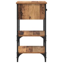 Berkfield Home Bedside Cabinets 2 pcs Old Wood 34x36x70 cm Engineered Wood in Brown - Size: 34 x 36 x 70 cm - thumbnail 8