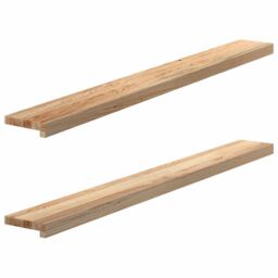 Berkfield Home Window Sills 2 pcs¬†Untreated 140x15x2 cm Solid Wood Oak in Brown - Size: Medium