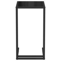 Berkfield Home Computer Side Table Black 50x35x65 cm Tempered Glass - Size: 50 x 35 x 65 cm - thumbnail 3